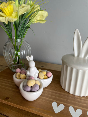 Ceramic Bunny Three Egg Cup