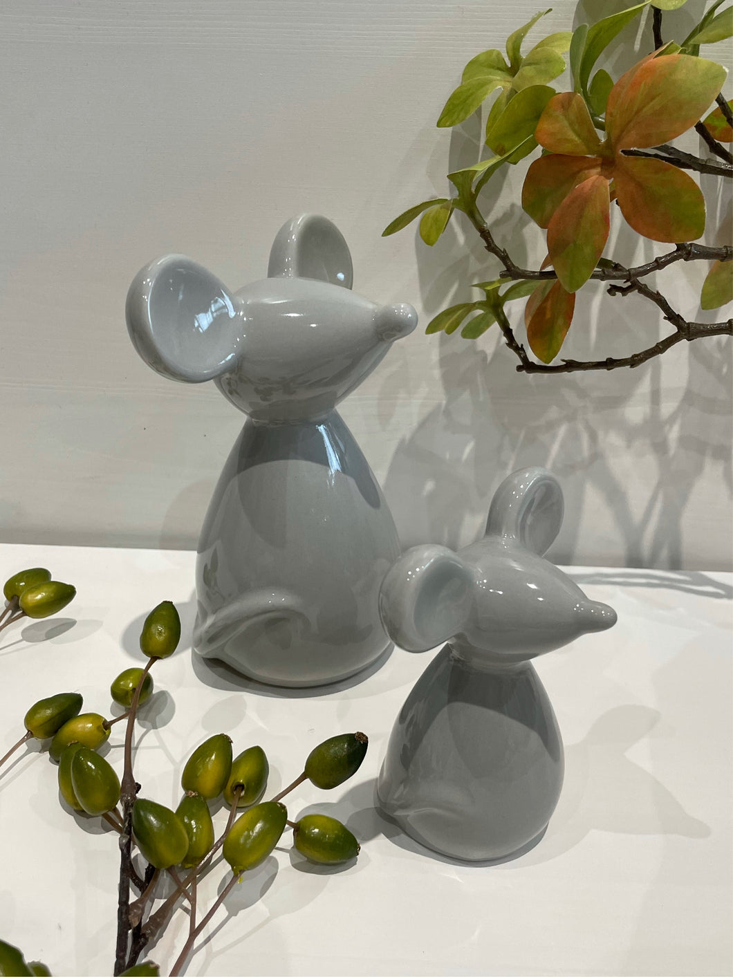 Grey Mice Ornaments - Two Sizes