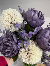 Load image into Gallery viewer, Cream Pom Pom With A Hint Of Purple Flower Stem