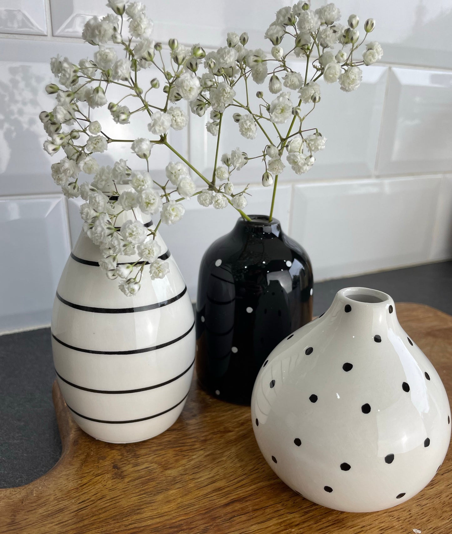 Black And White Bud Vase Three Options